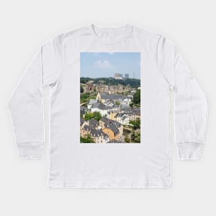 Unterstadt Grund, Alzette Valley, Luxembourg Kids Long Sleeve T-Shirt